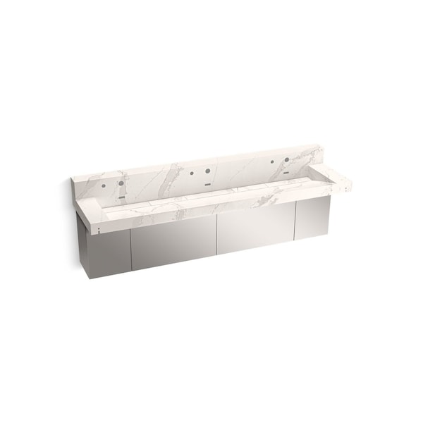 Kohler 90In Wall-Mount Trough Lavatory System With Backsplash In Et Cal Gold 81028-BSS-KEG - main